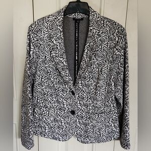 Torrid Monochrome Rose Print Blazer